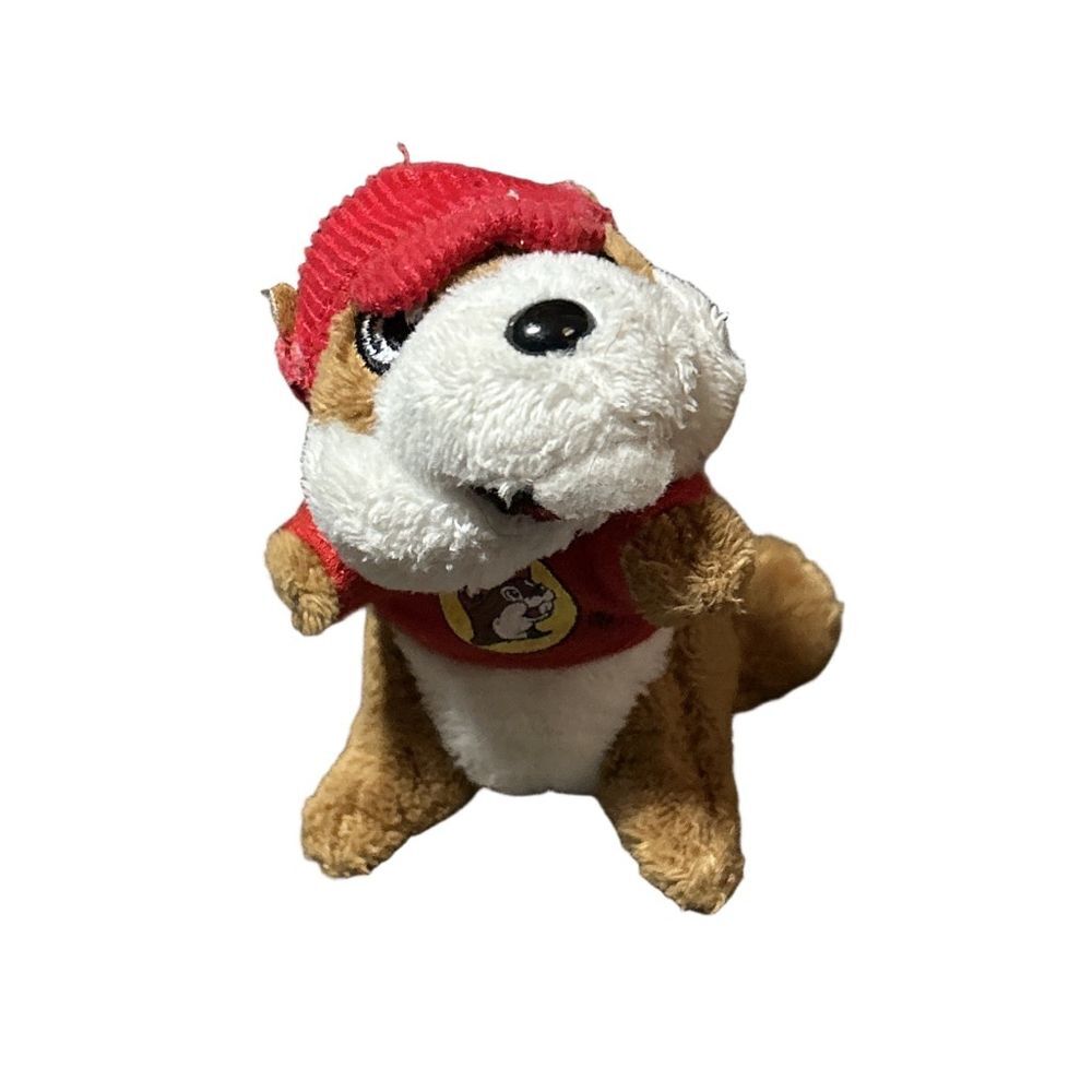 Buc-ee's Beaver Plush Toy Keychain Brown Red OS